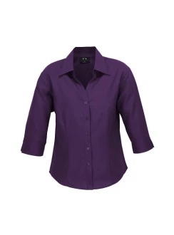 Ladies Plain Oasis 34 Sleeve Blouse LB3600 Grape