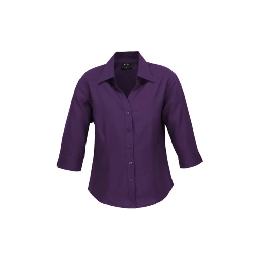 Ladies Plain Oasis 34 Sleeve Blouse LB3600 Grape