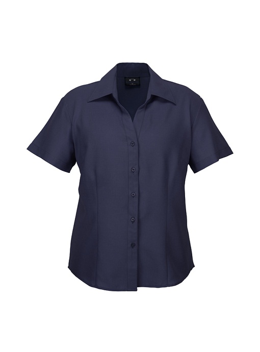 Oasis Womens Plain Short Sleeve Blouse by Biz Collection - Online Uniforms