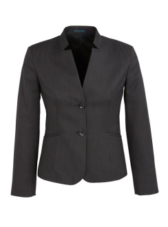 Ladies Short Jacket with Reverse Lapel 60113 Charcoal