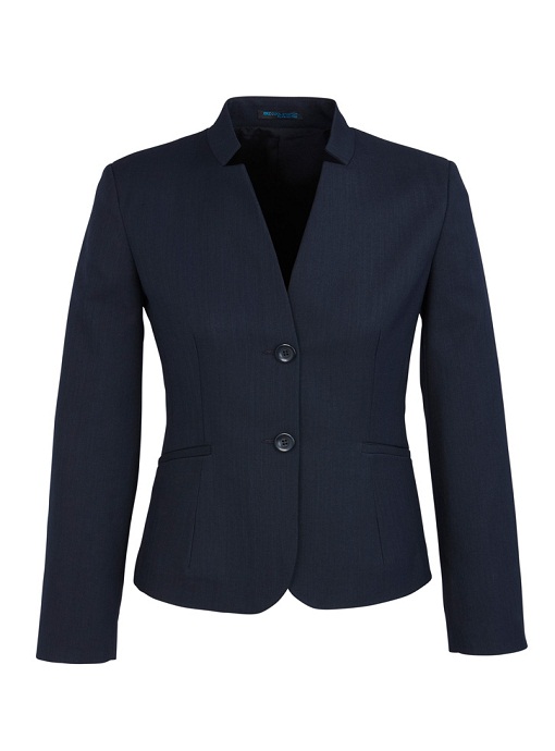 Ladies Short Jacket with Reverse Lapel by Biz Corporates - Online Uniforms