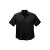 Mens Plain Oasis Short Sleeve Shirt SH3603 Black