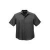 Mens Plain Oasis Short Sleeve Shirt SH3603 Charcoal