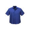 Mens Plain Oasis Short Sleeve Shirt SH3603 Electric Blue