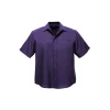 Mens Plain Oasis Short Sleeve Shirt SH3603 Grape