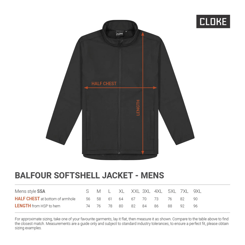 Balfour Mens Soft Shell Jacket by Cloke - Online Uniforms