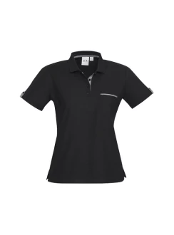 Ladies Edge Polo P305LS Black Check