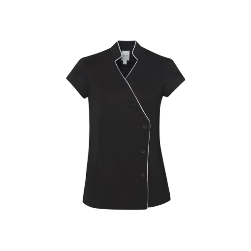 Zen Crossover Tunic H134LS Black White Zen Crossover Tunic H134LS Black White