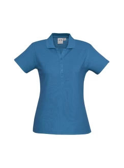 Ladies Crew Polo P400LS Cyan