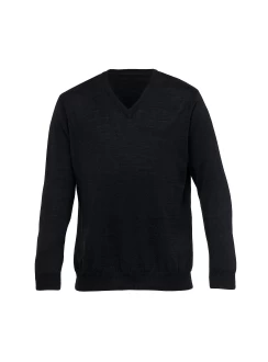 Merino Mens Detailed Vee Pullover by Eco Gear