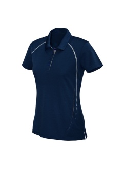 Ladies Cyber Polo P604LS Navy Silver