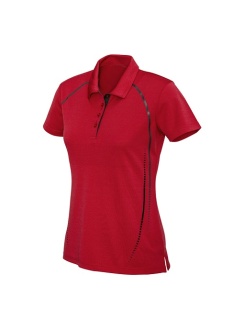 Ladies Cyber Polo P604LS Red Silver