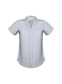 Madison Womens Short Sleeve Blouse by Biz Collection