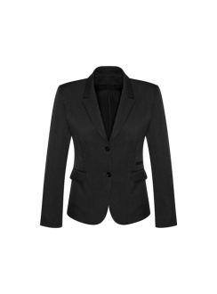 Ladies 2 Button Mid Length Jacket 60119 Black