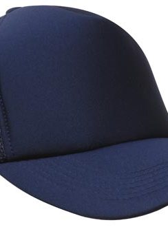 Mesh Back Foam Front Trucker Cap by Headwear - One Size, Navy