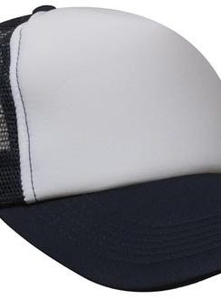 Mesh Back Foam Front Trucker Cap by Headwear - One Size, White/Black