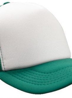 Mesh Back Foam Front Trucker Cap by Headwear - One Size, White/Emerald