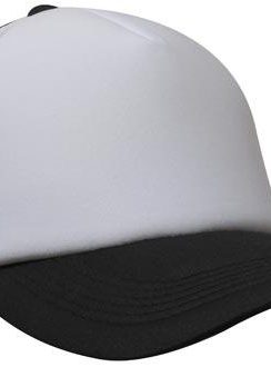 Mesh Back Foam Front Trucker Cap by Headwear - One Size, White/Navy