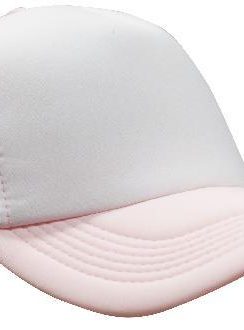 Mesh Back Foam Front Trucker Cap by Headwear - One Size, White/Pink
