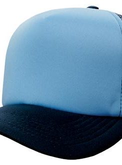 Mesh Back Foam Front Trucker Cap by Headwear - One Size, Sky/Navy
