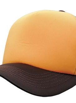 Mesh Back Foam Front Trucker Cap by Headwear - One Size, Gold/Brown