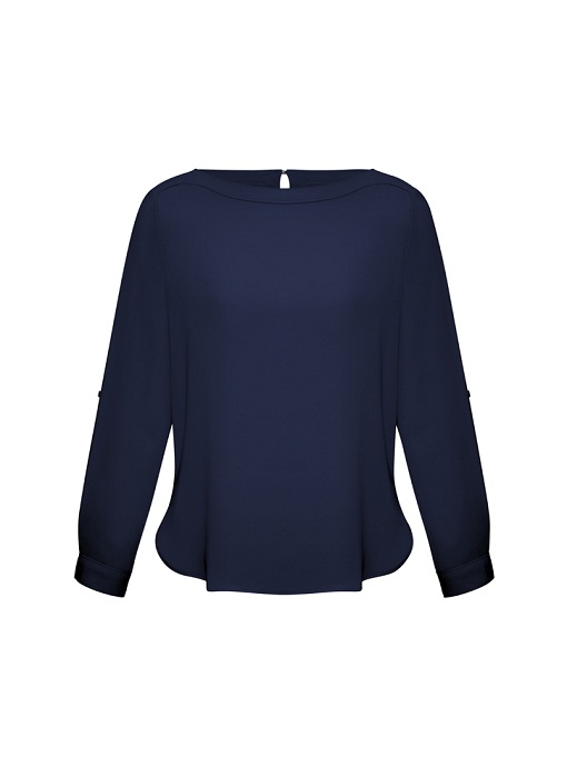 Madison Womens Boatneck Blouse by Biz Collection - Online Uniforms