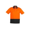 Orange Black Hi Vis Basic Short Sleeve Polo