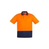 Orange Navy Hi Vis Basic Short Sleeve Polo