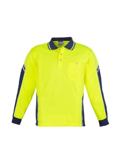Hi Vis Squad Mens Long Sleeve Polo by Syzmik