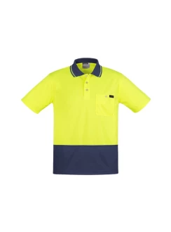 Hi Vis Comfort Back Mens Polo by Syzmik