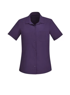 Florence Womens Plain Short Sleeve Blouse by Biz Care