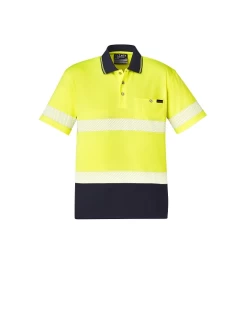 Hi Vis Segmented Short Sleeve Polo - Hooped Tape by Syzmik