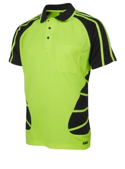 Hi Vis Spider Short Sleeve Polo by JB's