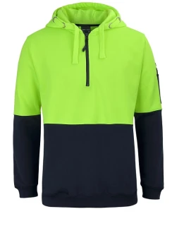 Hi Vis 1/2 Zip Hoodie by JB's