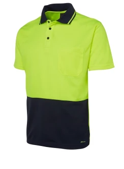 Hi Vis Non Cuff Traditional Polo by JB's