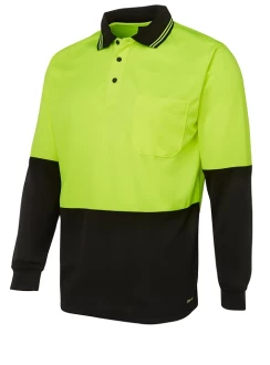 Hi Vis Traditional Long Sleeve Polo by JB's