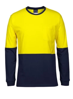 Hi Vis Cotton Long Sleeve TShirt by JB's