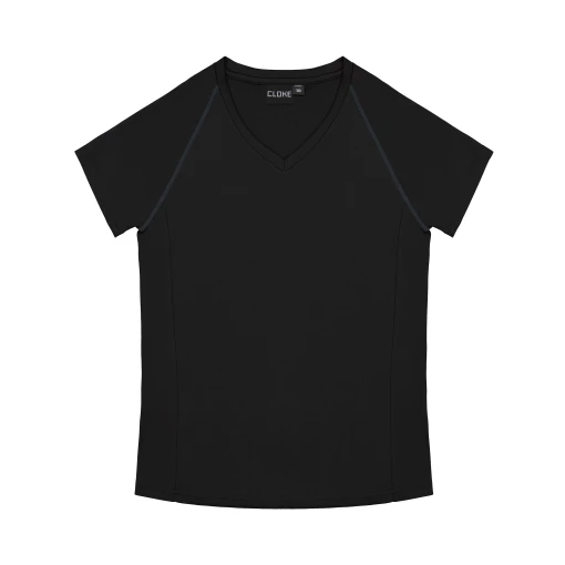 CLOKE-XTG-Performance-Womens-Tee-All-Black-F CLOKE-XTG-Performance-Womens-Tee-All-Black-F