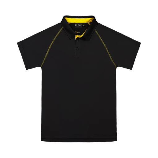 CLOKE-XTP-Performance-Mens-Polo-Black-Gold-F CLOKE-XTP-Performance-Mens-Polo-Black-Gold-F