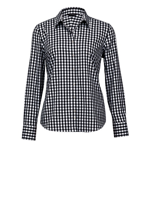 Ladies Hartley Check Long Sleeve Blouse by The Standard - Online Uniforms