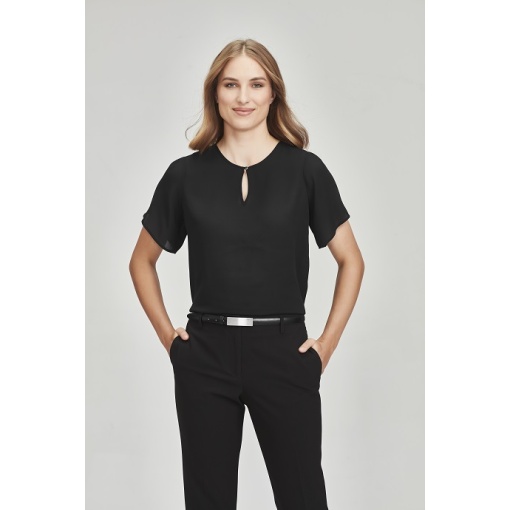 Vienna Womens Short Sleeve Blouse by Biz Corporates - Online Uniforms