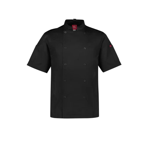 CH232MS_Product_Black_01 Chef Jacket Black Front